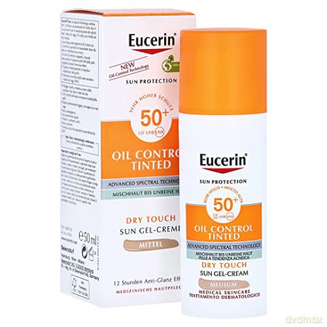 Eucerin Sun Oil Control Tinted SPF 50+ (Sun Gel-Cream) 50 ml - Shade: Medium