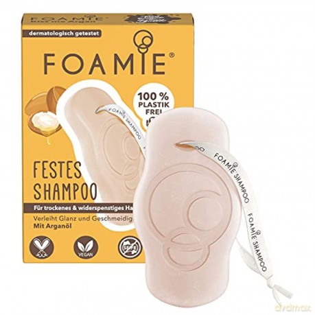 Foamie Kiss Me Argan Solid Shampoo for Dry and Curly Hair (Shampoo Bar) 80 g