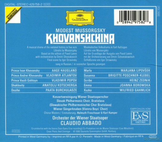 Abbado: Mussorgsky:Khovanshchina [3CD]