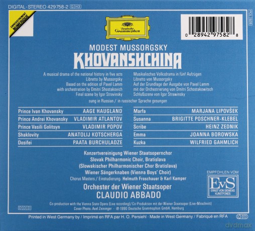 Abbado: Mussorgsky:Khovanshchina [3CD]