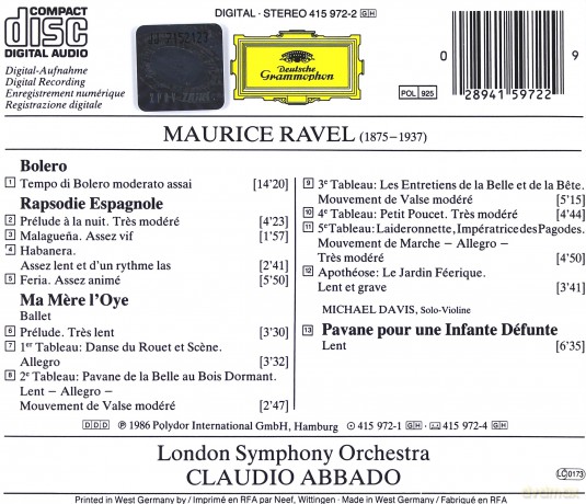 Abbado: Ravel:Bolero + [CD]