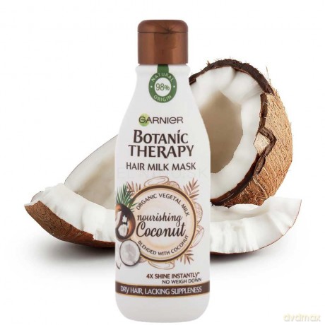 Garnier Botanic Therapy (Hair Milk Mask Nourishing Coconut) Nourishing Mask For Dry, (Hair Milk Mask Nourishing Coconut) - Volume: 250 ml