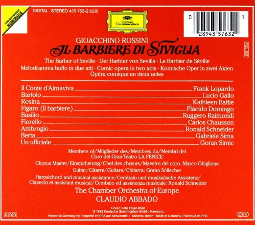 Abbado: Rossini:Barbiere Di Siviglia [2CD]