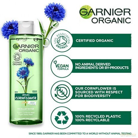Garnier Micellar water with an organic water, of cornflower water and organic barley BIO Cornflower (Micellar Water) 400 ml