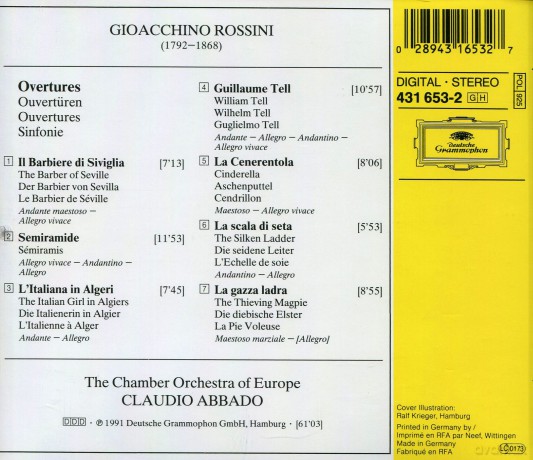 Abbado: Rossini:Overtures [CD]