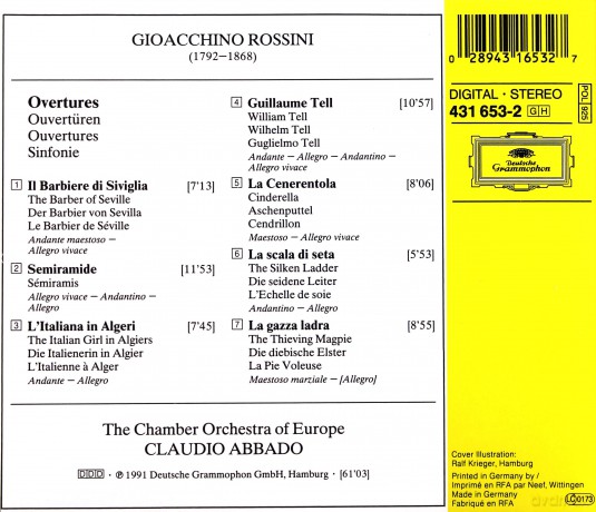 Abbado: Rossini:Overtures [CD]
