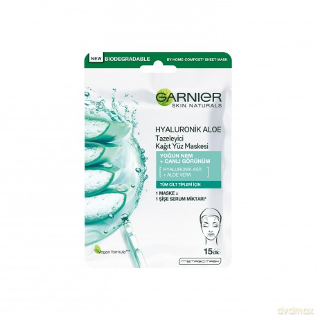 Garnier Textile face mask with aloe vera Hyaluronic Aloe (Serum Tissue Mask) 28 g