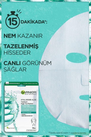 Garnier Textile face mask with aloe vera Hyaluronic Aloe (Serum Tissue Mask) 28 g