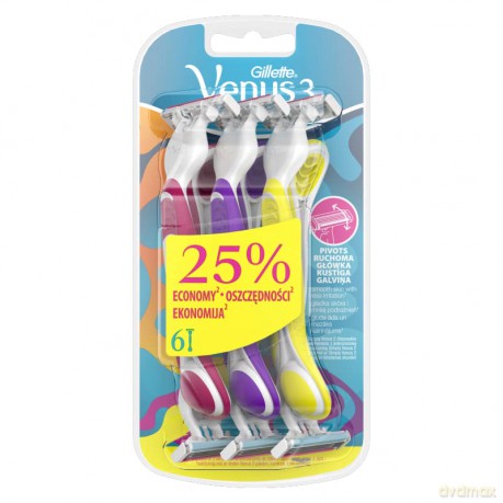 Gillette Ready razors Simply Venus 3 Plus Yellow 6 pcs