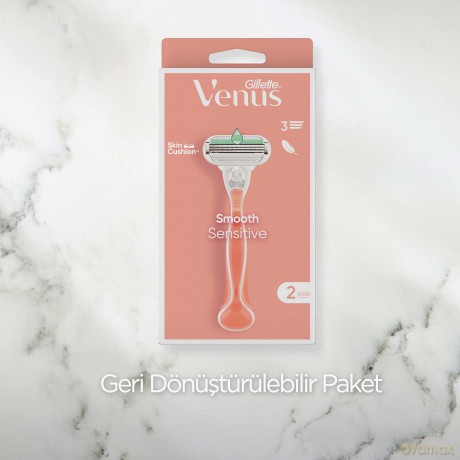 Gillette Venus Sensitiv e Smooth shaver + 2 heads