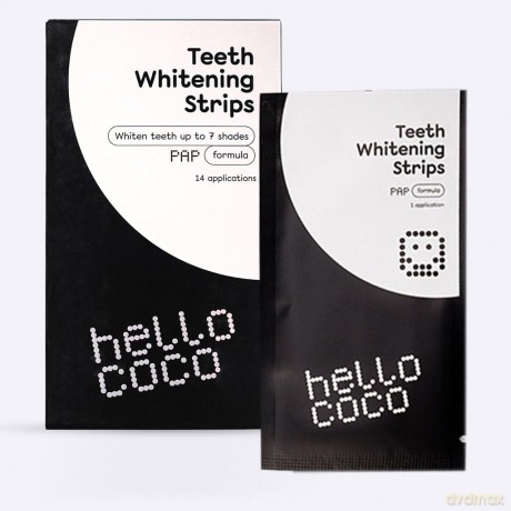 Hello Coco PAP + teeth whitening tapes (Teeth Whitening Strips) 28 pcs
