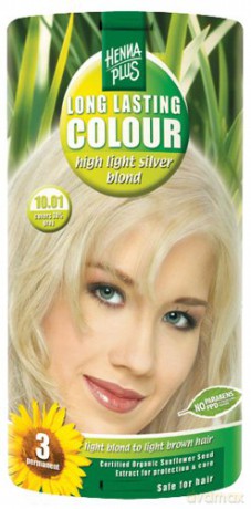 HennaPlus Prolonged hair color 100ml (Long Lasting Colour) - Shade: 10.01 Silver Blond