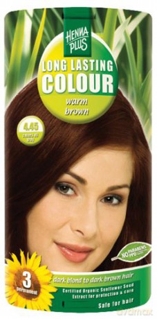HennaPlus Prolonged hair color 100ml (Long Lasting Colour) - Shade: 4.45 Warm brown