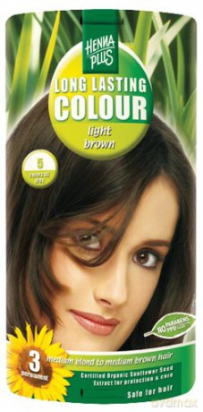 HennaPlus Prolonged hair color 100ml (Long Lasting Colour) - Shade: 5 Light brown