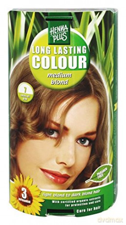 HennaPlus Prolonged hair color 100ml (Long Lasting Colour) - Shade: 7 Sytá blond