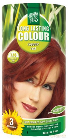 HennaPlus Prolonged hair color 100ml (Long Lasting Colour) - Shade: 7.46 Copper red
