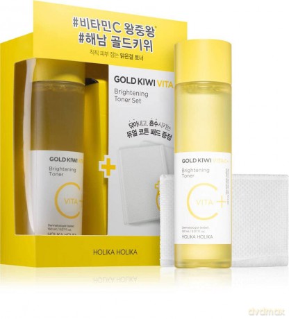 Holika Holika Gold Kiwi Vita C + Brightening Toner Set Brightening Skin Care Gift Set