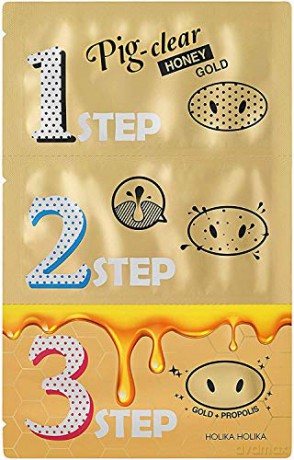 Holika Holika Three-phase nasal cleansing patches Pig Clear Honey Gold (3 Step Kit) 15 ml