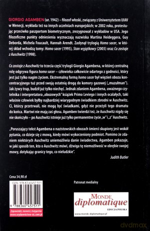Co Zostaje Z Auschwitz - Giorgio Agamben [KSIĄŻKA]