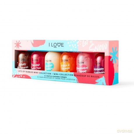 I Love Cosmetic set of body care Lots of Bubbles Mini Collection 6 x 100 ml