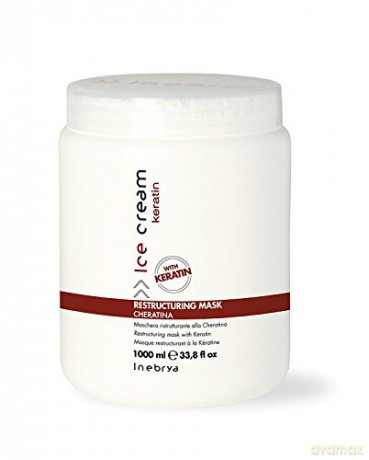 Inebrya Restructuring Mask with Keratin Ice Cream Keratin (Restructuring Mask) - Volume: 1000 ml