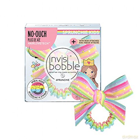 Invisibobble Children´s hair band with ribbon Kids Slim Sprunchie Let´s Chase Rainbows