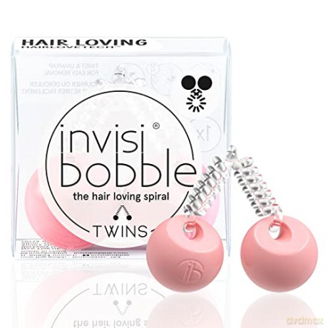 Invisibobble Hair band with hair balls Twins Prima Ballerina (Hanging Pack)