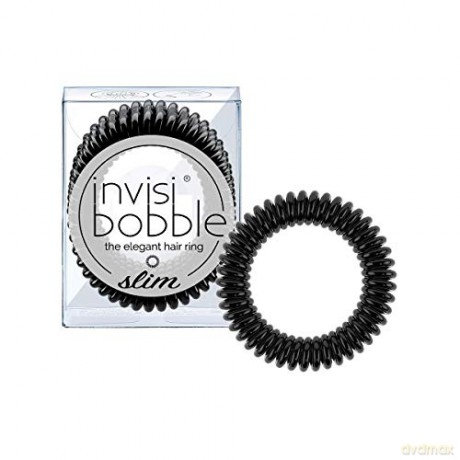 Invisibobble Thin Spiral Invisibobble Slim 3 pcs - Shade: True Black