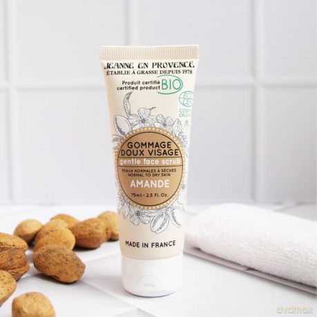 Jeanne En Provence Gentle skin peeling bio Mandle (Gentle Face Scrub) 75 ml
