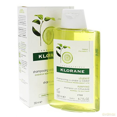 Klorane Lemon Shampoo for Normal to Oily Hair (Purifying Shampoo) - Volume: 200 ml