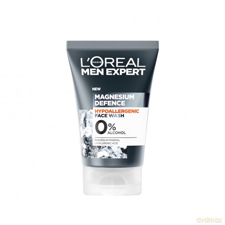 L´Oréal Paris Men Expert Magnesium Defense (Face Wash) 100 ml Cleansing Skin Gel for Sensitive Skin