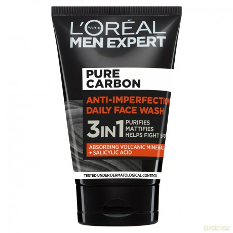 L´Oréal Paris Men Expert Pure Carbon 3-in-1 Cleansing Gel (Anti-Imperfection Daily Face Wash) 100 ml