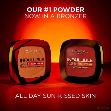 L´Oréal Paris Soft matte bronzer Infaillible 24H Fresh Wear (Matte Bronze r) 9 g - Shade: 250 Light