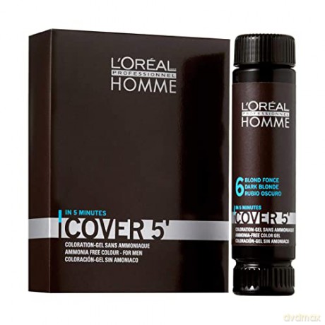 L´Oréal Professionnel Gel hair color for men Homme Cover 5 3 x 50 mL - Shade: 6 Dark Blond