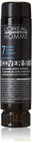 L´Oréal Professionnel Gel hair color for men Homme Cover 5 3 x 50 mL - Shade: 7 Medium Blond