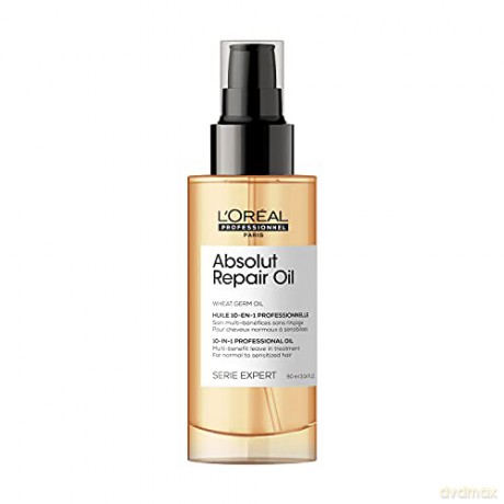 L´Oréal Professionnel Multifunctional oil rinse-free treatment with protein and golden quinoa for dry and damaged hair Expert Absolut Repair - Volume: 90 ml