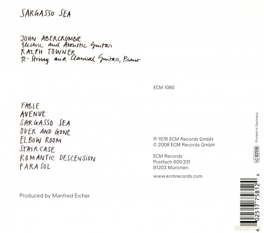 Abercrombie/Towner: Sargasso Sea (Touchstones) (ecopack) [CD]