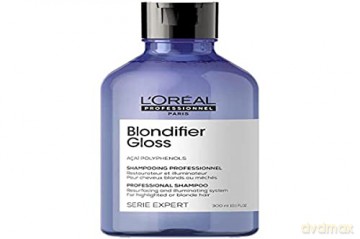 L´Oréal Professionnel Regenerating and Brightening Shampoo for Blonde Hair Expert Blondifier Series (Gloss Shampoo) - Volume: 300 ml