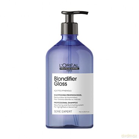 L´Oréal Professionnel Regenerating and Brightening Shampoo for Blonde Hair Expert Blondifier Series (Gloss Shampoo) - Volume: 750 ml