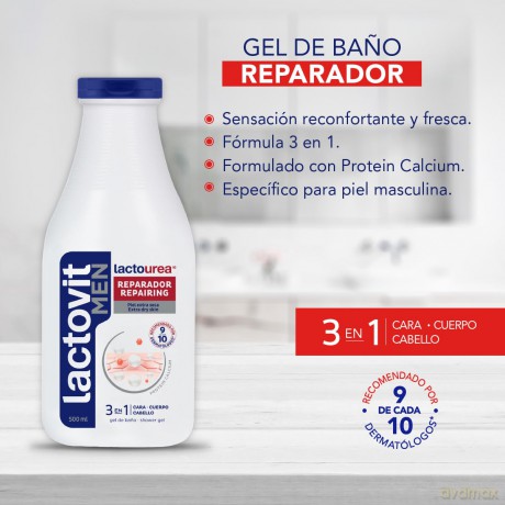 Lactovit Regenerating shower gel 3 in 1 Men Lactourea 300 ml