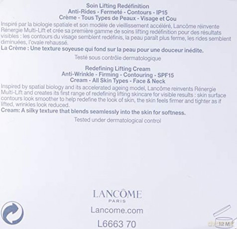 Lancôme Lifting day cream for all skin types SPF 15 Rénergie Multi-Lift (Creme) - Volume: 50 ml