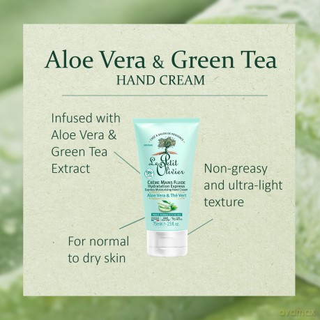 Le Petit Olivier Aloe Vera Moisturizing Hand Cream and (Express Moisturizing Hand Cream) 75 ml