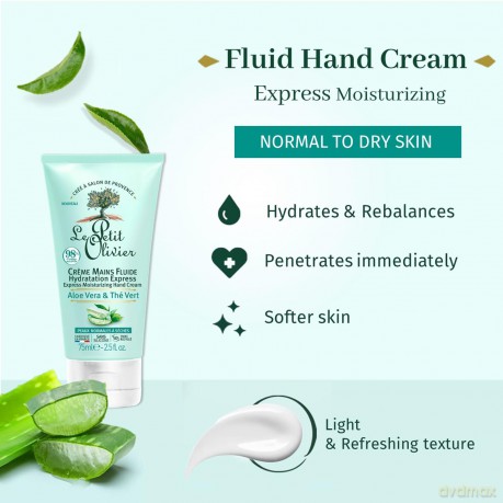 Le Petit Olivier Aloe Vera Moisturizing Hand Cream and (Express Moisturizing Hand Cream) 75 ml