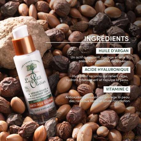Le Petit Olivier Anti-wrinkle skin serum with argan oil Anti-Age (Serum Visage) 30 ml