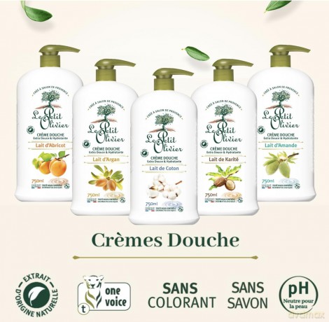Le Petit Olivier Delicate Shower Cream Cotton Cream (Shower Cream) 750 ml