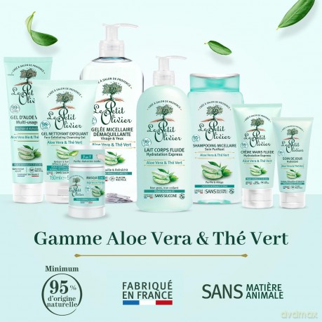 Le Petit Olivier Micellar Cleansing Gel Aloe Vera and Green Tea (Micellar Clean sing Gel) 400 ml