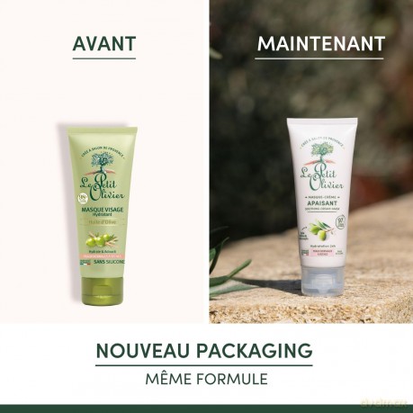 Le Petit Olivier Moisturizing facial mask with olive oil and rose water 75 ml