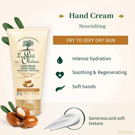 Le Petit Olivier Nourishing hand cream with argan oil (Hand Cream) 75 ml