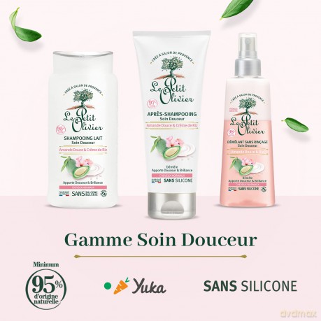Le Petit Olivier Softening conditioner for normal hair, almond milk and rice cream (Conditioner) 200 ml