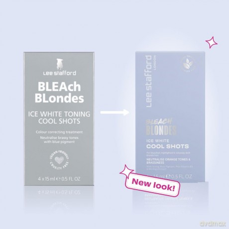 Lee Stafford Bleach Blonde Hair Treatment with Ice White (Cool Shots) 4 x 15 ml